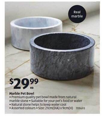 ALDI Marble Pet Bowl offer