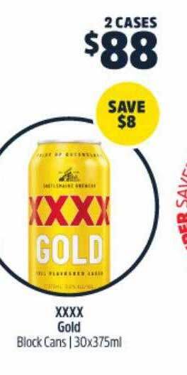 BWS Xxxx Gold Block Cans offer