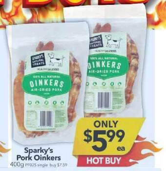 Cheap as Chips Sparky's Pork Oinkers offer