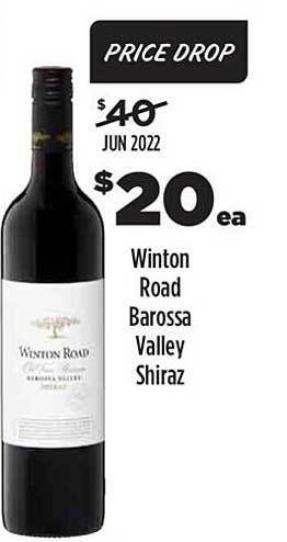 Liquorland Winton Road Barossa Valley Shiraz offer