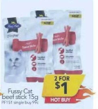 Cheap as Chips Fussy Cat Beef Stick offer