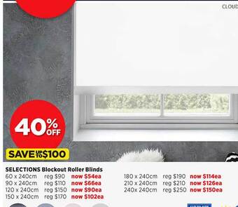 Spotlight Selections Blockout Roller Blinds offer