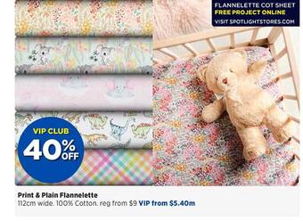 Print & Plain Flannelette