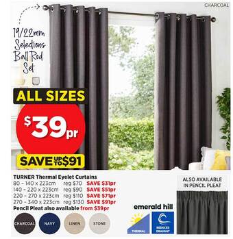 Turner Thermal Eyelet Curtains