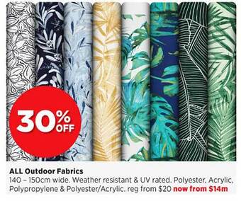 Spotlight All Outdoor Fabrics offer