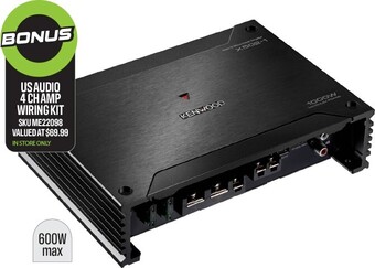 Autobarn Kenwood 600W X-Series, Class D 4-Channel Power Amplifier offer