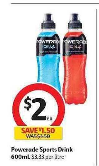 Coles Powerade Sports Drink offer