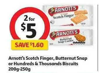 Coles Arnott's Scotch Finger offer