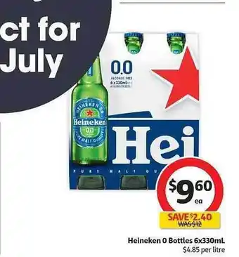 Coles Heineken O Bottles offer