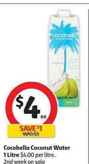 Coles Cocobella Coconut Water offer