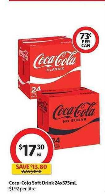 Coles Coca-cola Soft Drink offer