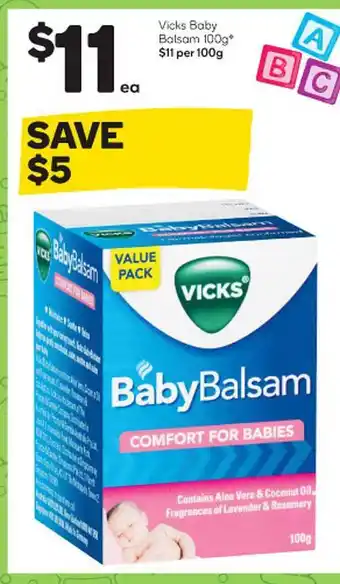 Woolworths Vicks Baby Balsam offer