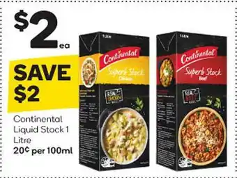 Woolworths Continental Liquid Stock offer