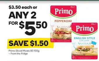 Woolworths Primo Sliced Meats offer