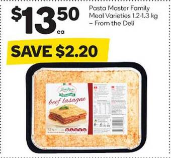 Woolworths Pasta Master Family Meal offer