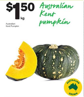 Woolworths Australian Kent Pumpkin offer