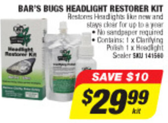 Bar's Bugs Headlight Restorer Kit