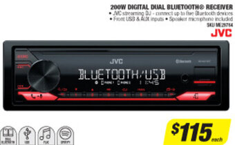 Autobarn 200W Digital Dual Bluetooth Receiver offer
