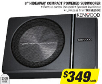 Autobarn 8" Hideaway Compact Powered Subwoofer offer