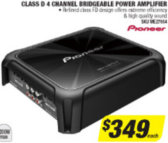 Autobarn Class D 4 Channel Bridgeable Power Amplifier offer