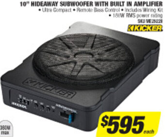 Autobarn 10" Hideaway Subwoofer With Built In Amplifier offer