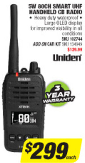 5W 80ch Smart Uhf Handheld CB Radio