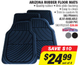 Autobarn Arizona Rubber Floor Mats offer