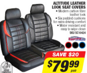 Autobarn Altitude Leather Look Seat Covers offer