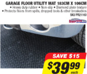 Autobarn Garage Floor Utility Mat 183CM X 106CM offer