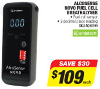 Autobarn Alcosense Novo Fuel Cell Breathalyser offer