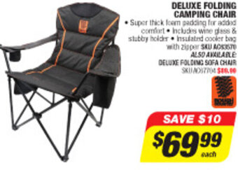 Autobarn Deluxe Folding Camping Chair offer