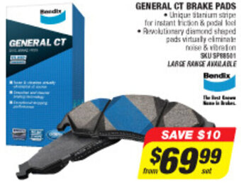 Autobarn General CT Brake Pads offer