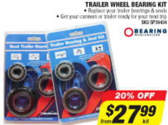 Autobarn Trailer Wheel Bearing Kit offer