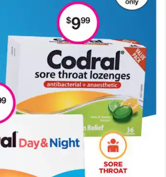 Priceline Codral Sore Throat Lozenges offer