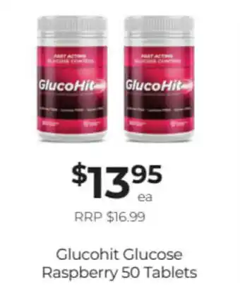 GLUCOHIT glucose raspberry 50 tablets