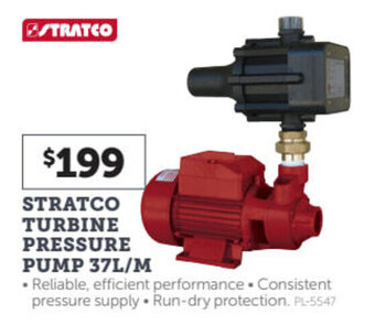 Stratco Stratco turbine pressure pump 37L/M offer