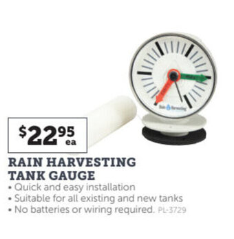 Stratco Rain harvesting tank gauge offer