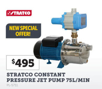 Stratco STRATCO constant pressure jet pump 75L/MIN offer