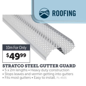 Stratco STRATCO steel gutter guard offer