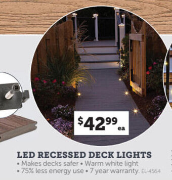Stratco Led recessed deck lights offer