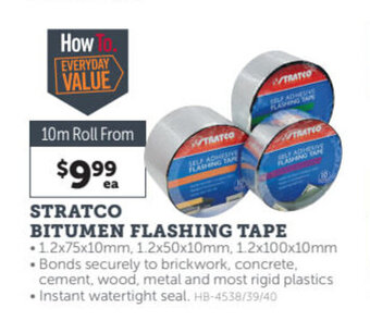 Stratco Stratco bitumen flashing tape offer