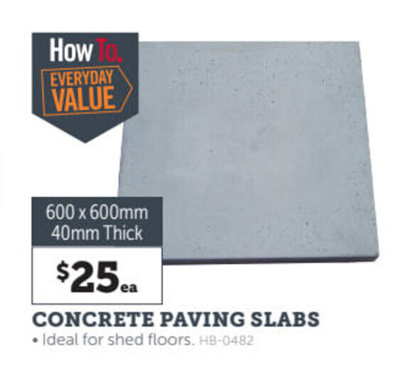 Concrete paving slabs offer at Stratco