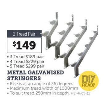 Stratco Metal galvanised stringers offer