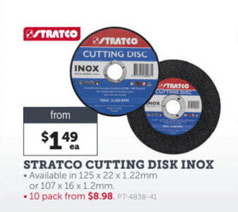 Stratco cutting disk inox