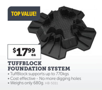 Tuffblock foundation system
