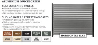 Stratco Aluminium quickscreen offer