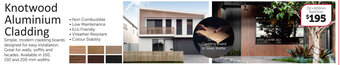 Knotwood aluminium cladding