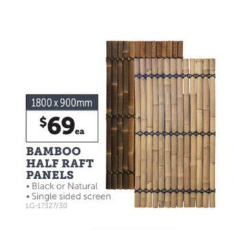 Stratco Bamboo half raft panels offer