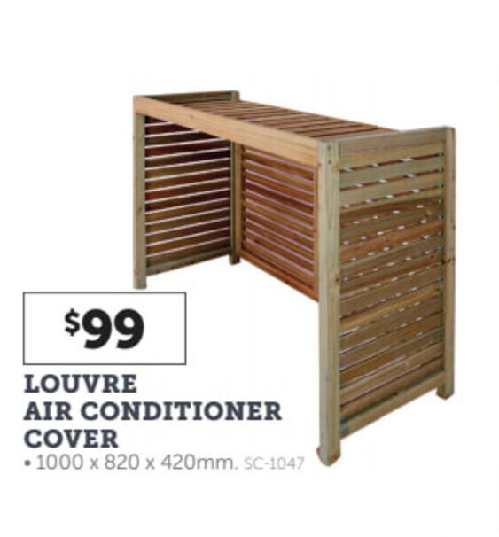 Louvre air conditioner cover offer at Stratco