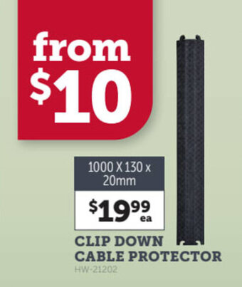 Clip down cable protector